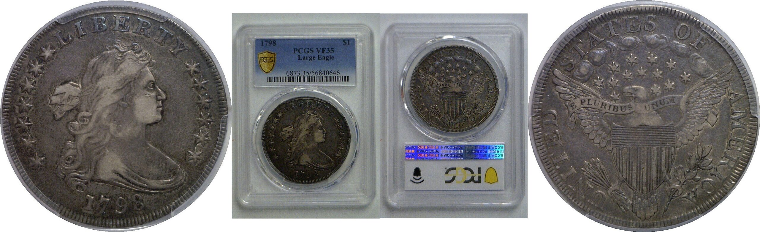 1798 Large Eagle   Bust Dollar   PCGS VF-35