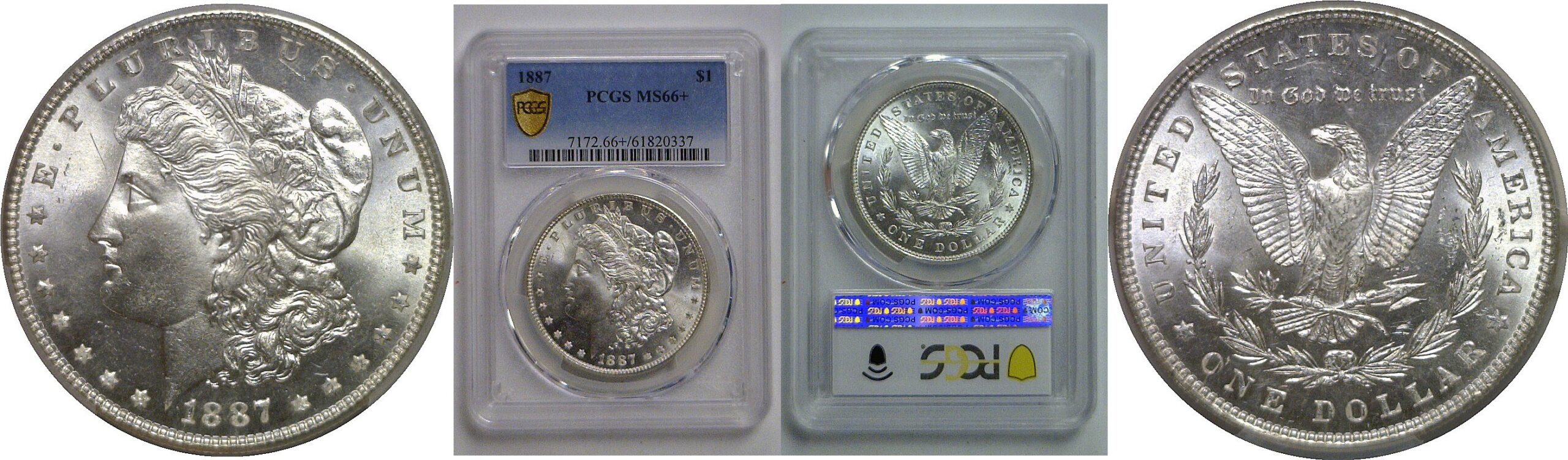 1887 Morgan Dollar   PCGS MS-66+