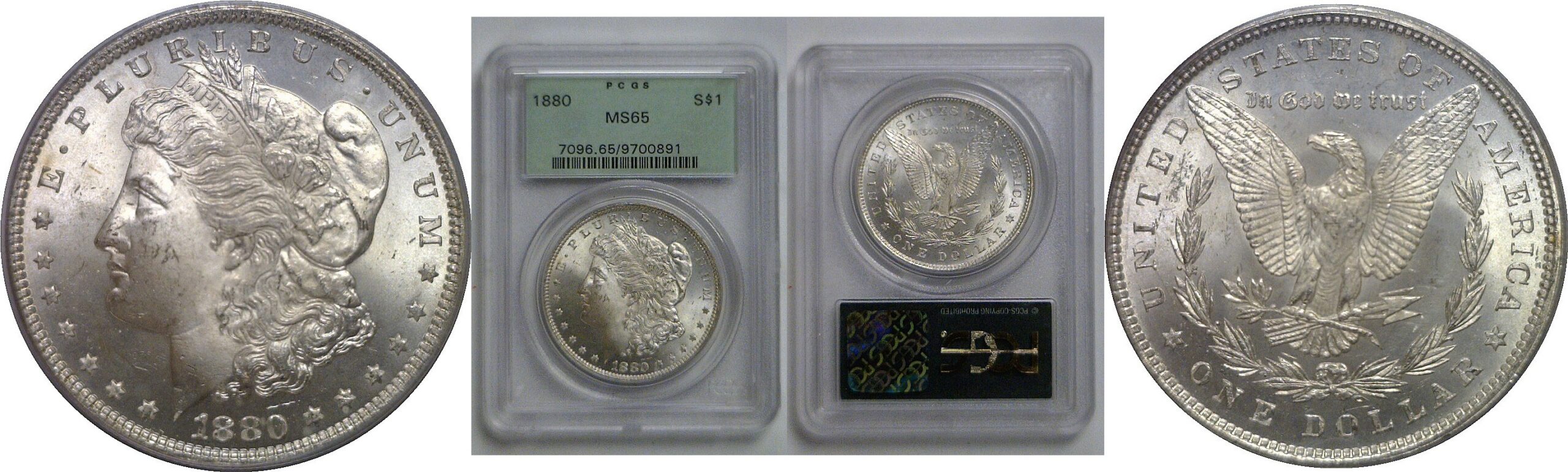 1880 Morgan Dollar   PCGS  MS-65
