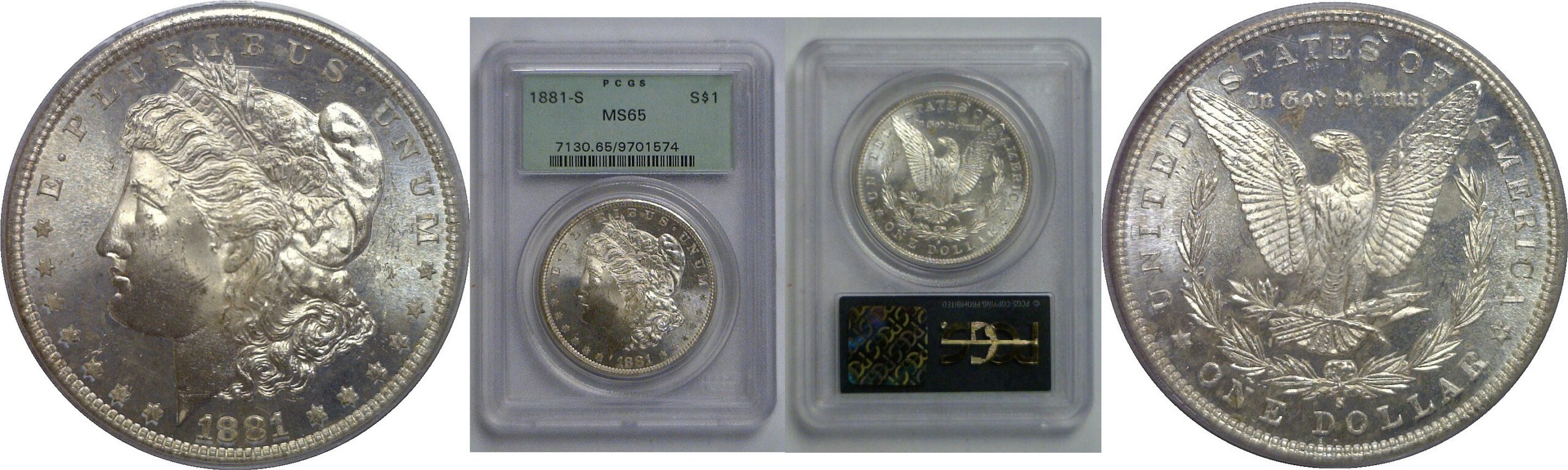 1881-S Morgan Dollar   PCGS MS-65