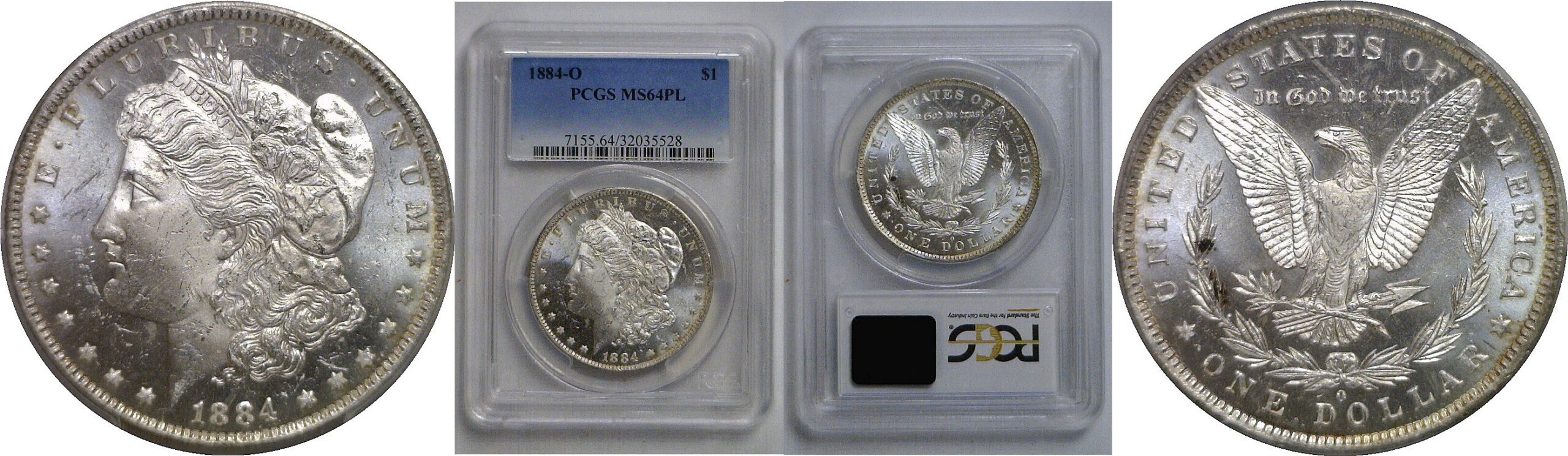 1884-O Morgan Dollar   PCGS MS-64 PL