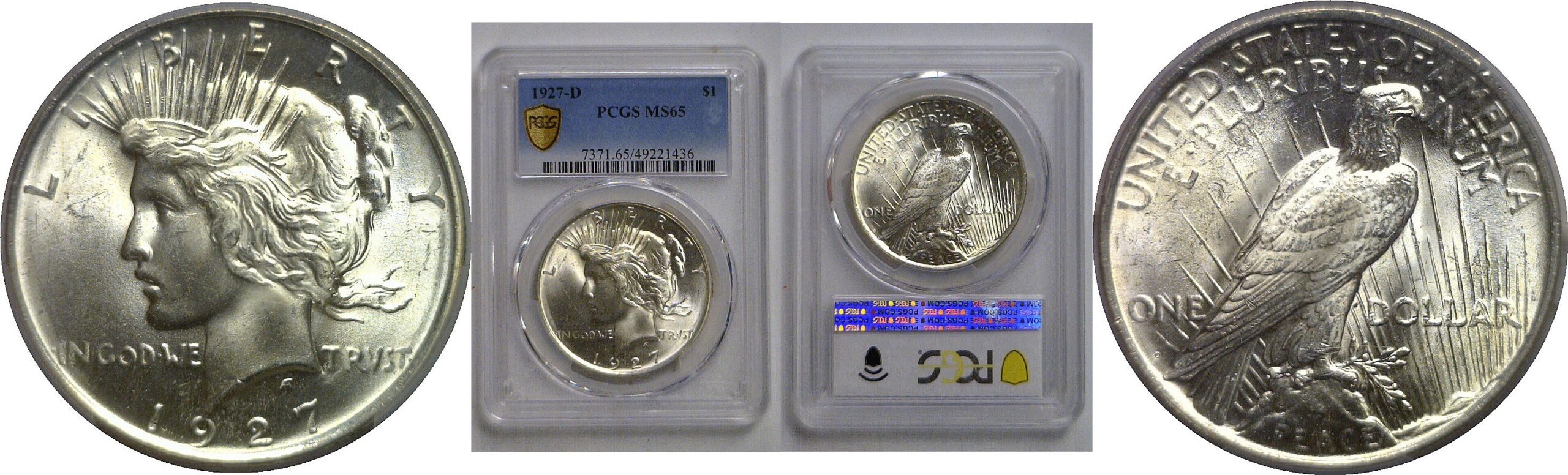 1927-D Peace Dollar   PCGS MS-65