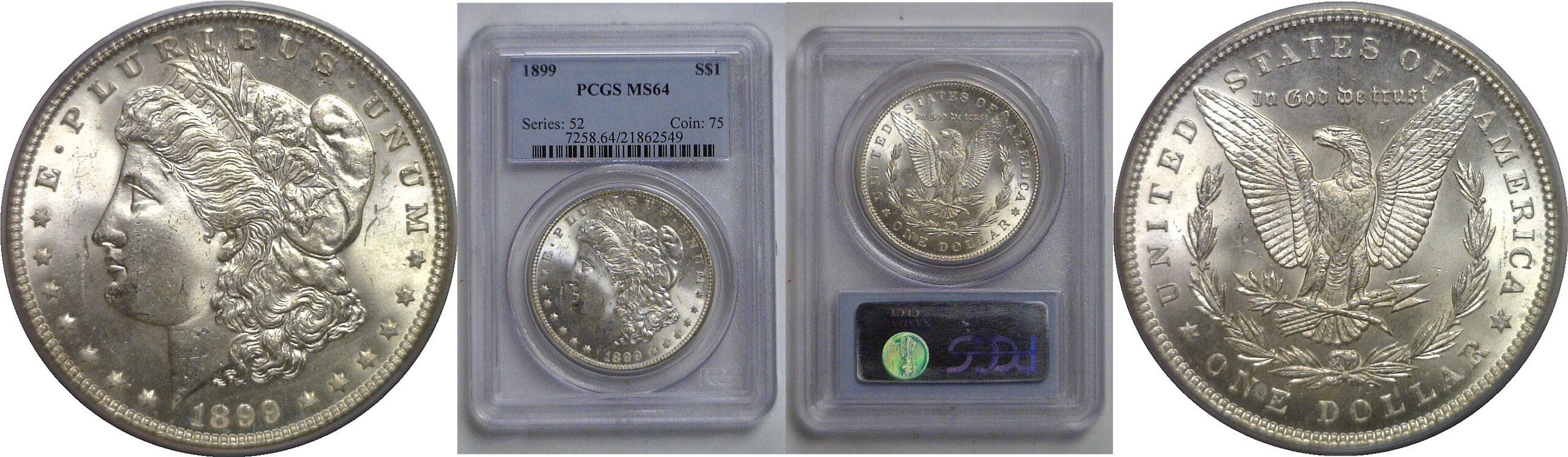 1899 Morgan Dollar   PCGS MS-64