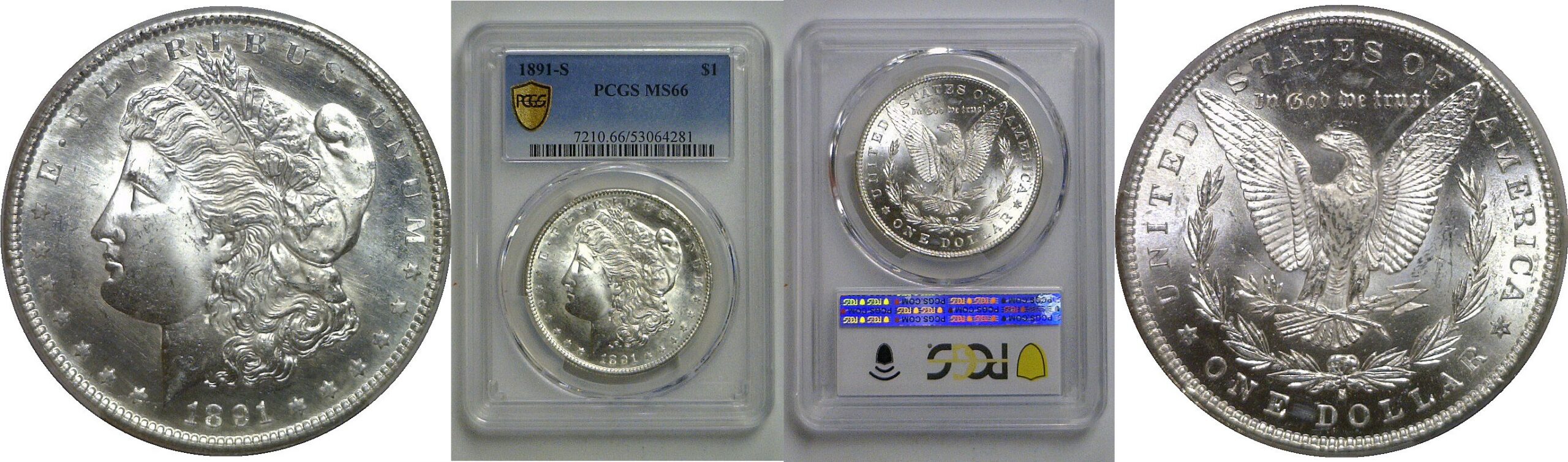 1891-S Morgan Dollar   PCGS MS-66