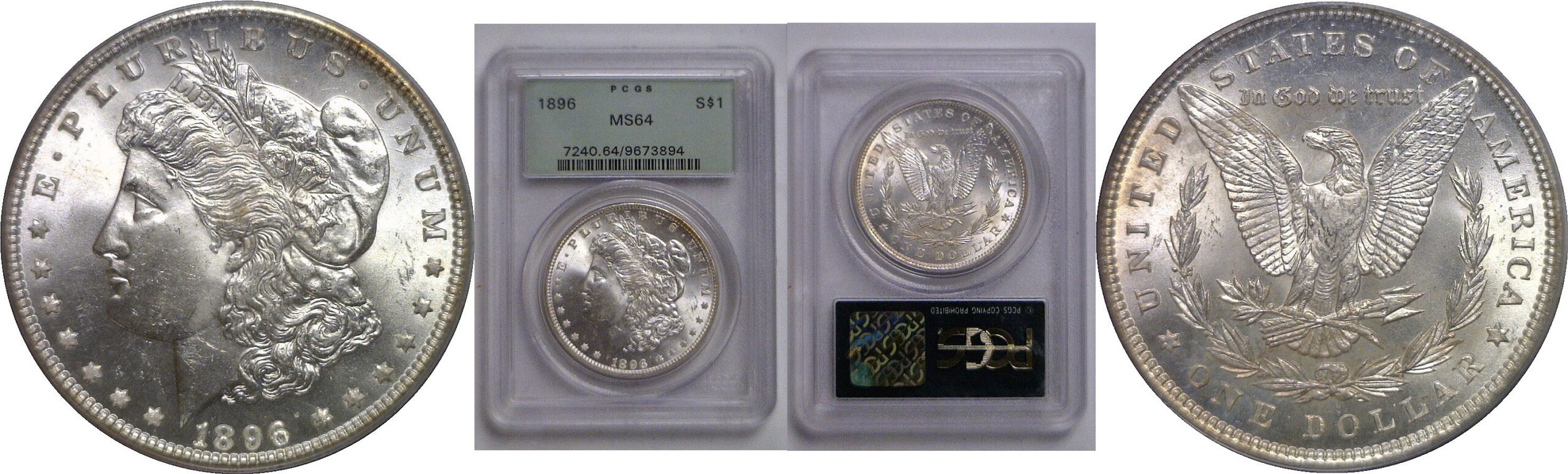 1896 Morgan Dollar   PCGS MS-64