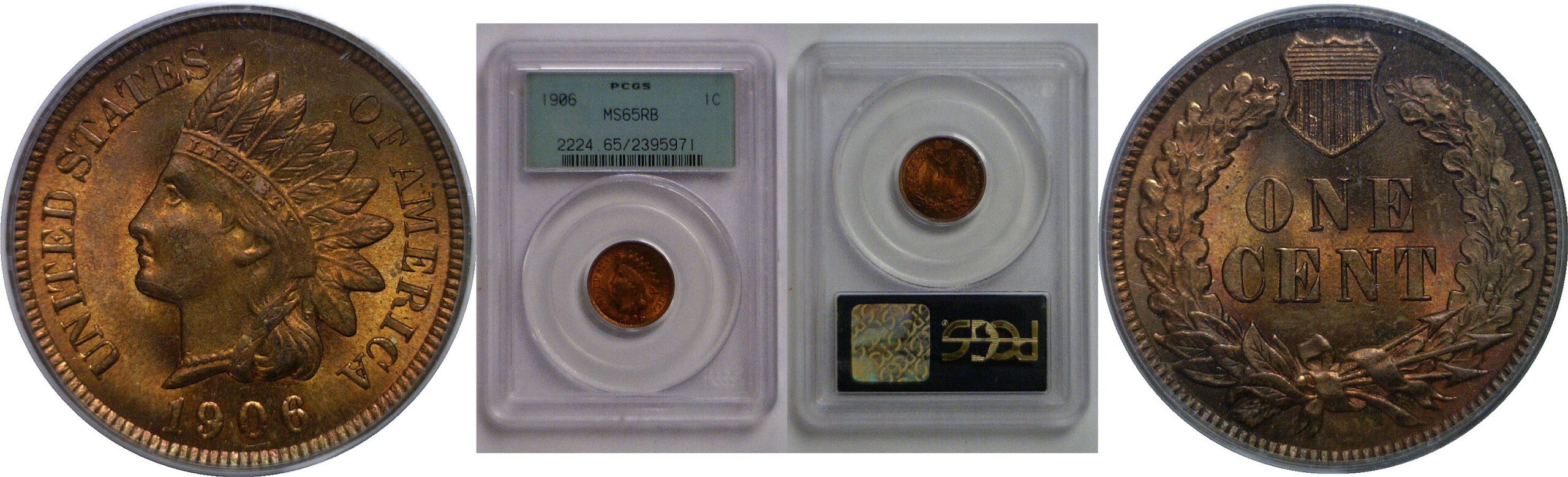1906 Indian Head Cent   PCGS MS-65 RB