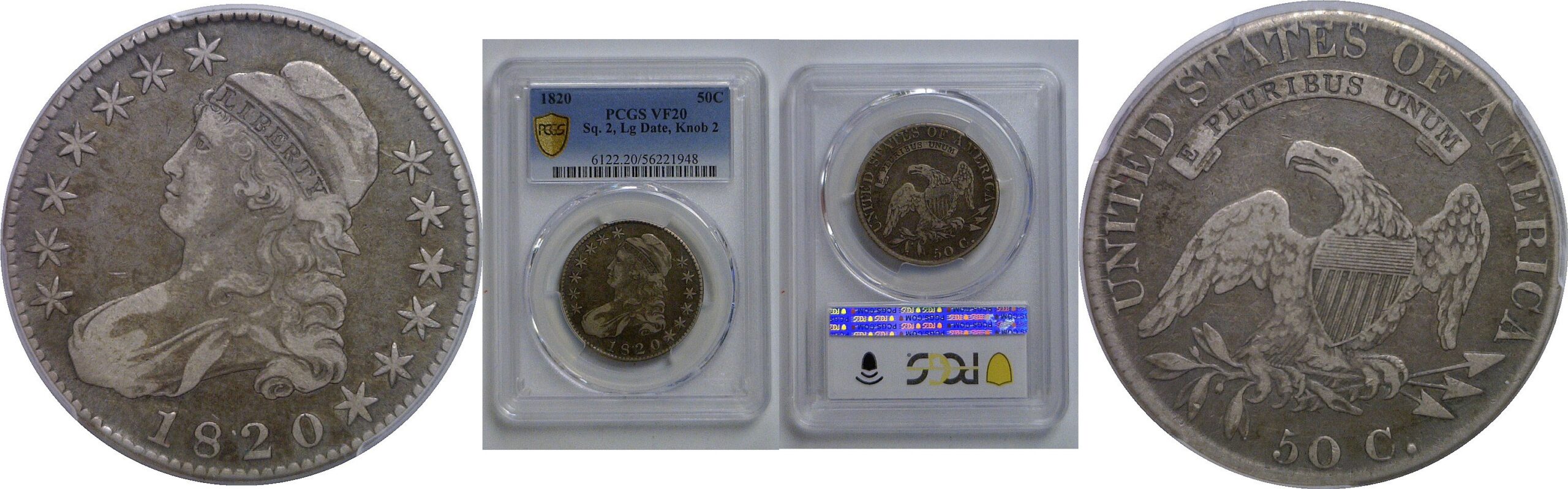 1820 Bust Half Dollar   PCGS VF-20