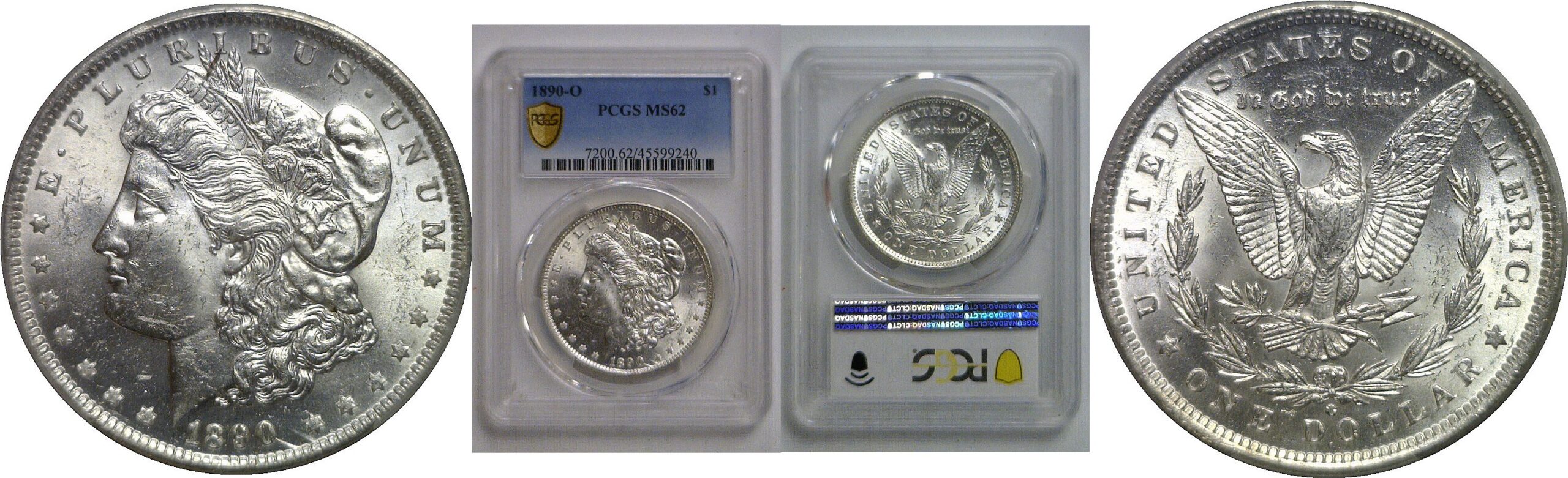 1890-O Morgan Dollar   PCGS MS-62