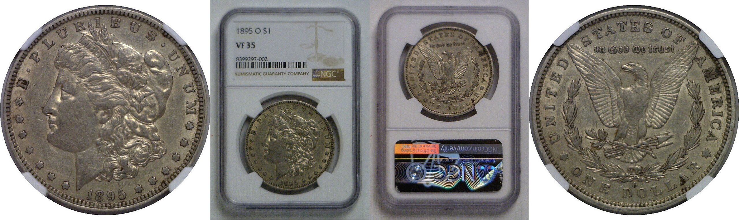 1895-O Morgan Dollar   NGC VF-35