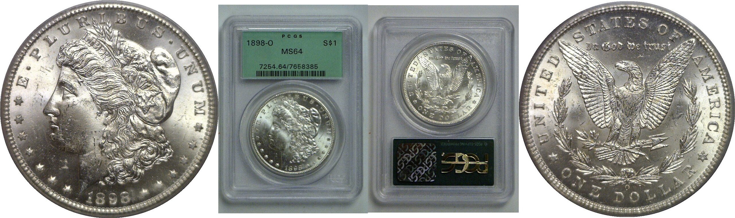 1898-O Morgan Dollar   PCGS MS-64