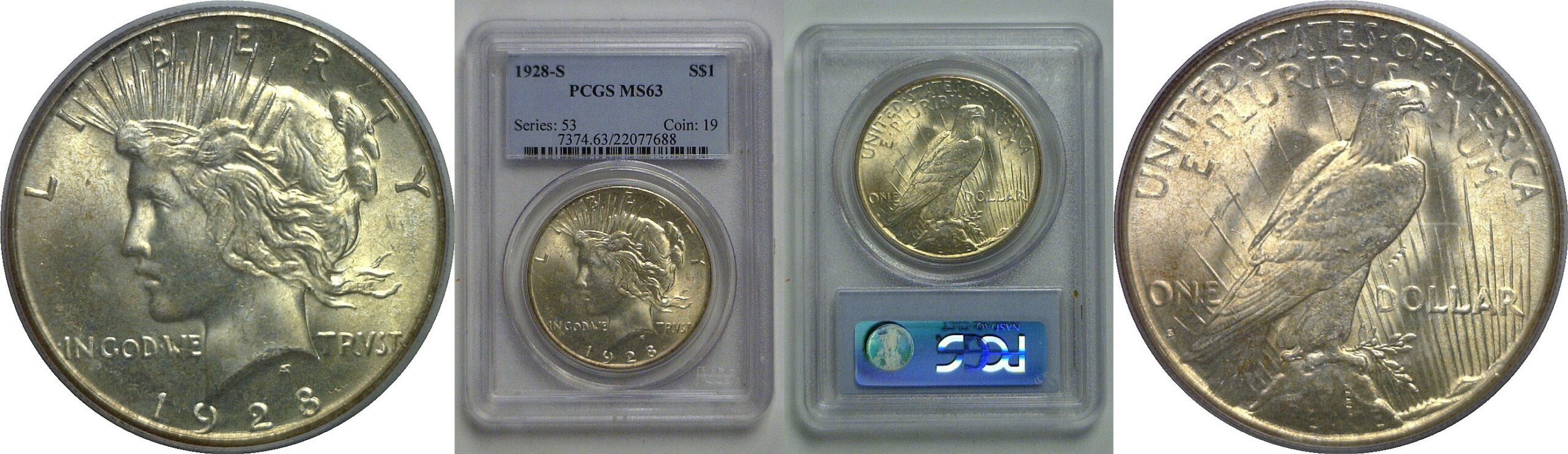 1928-S  Peace Dollar  PCGS MS-63