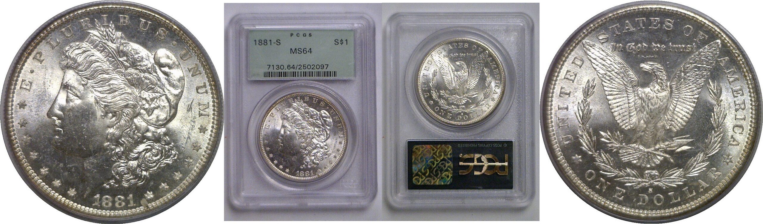 1881-S Morgan Dollar   PCGS MS-64