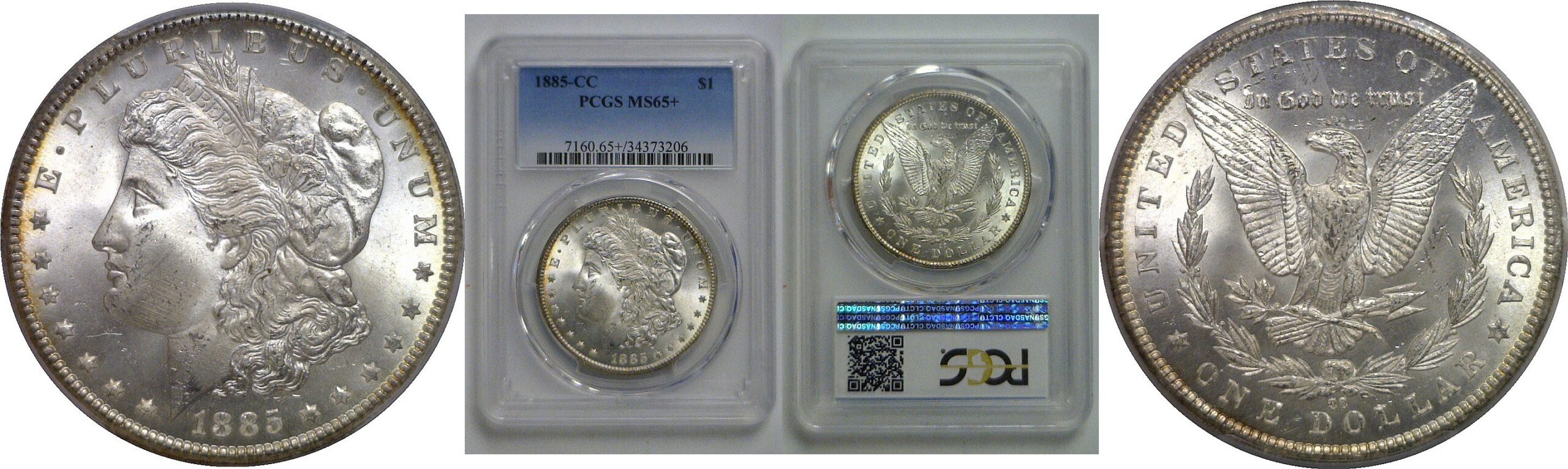 1885-CC Morgan Dollar   PCGS MS-65+