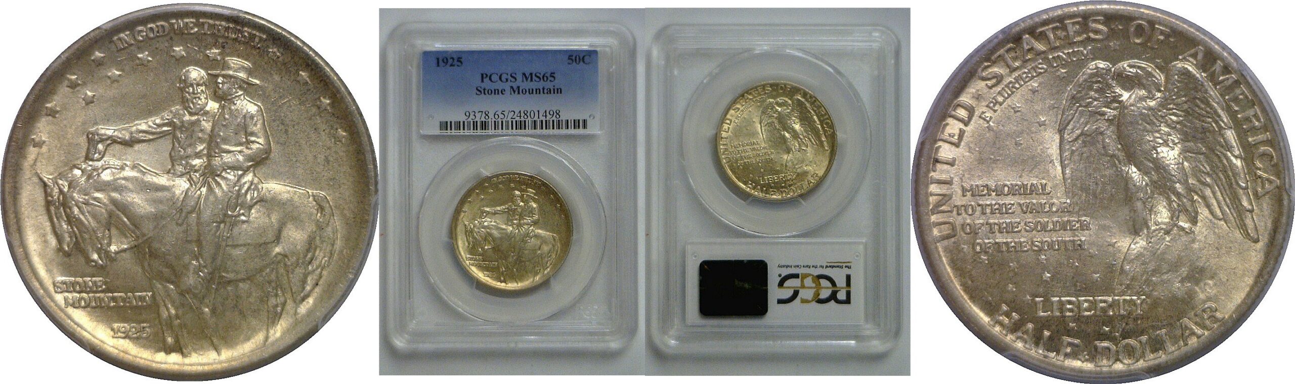 1925 Stone Mountain Commemorative Half Dollar   PCGS MS-65