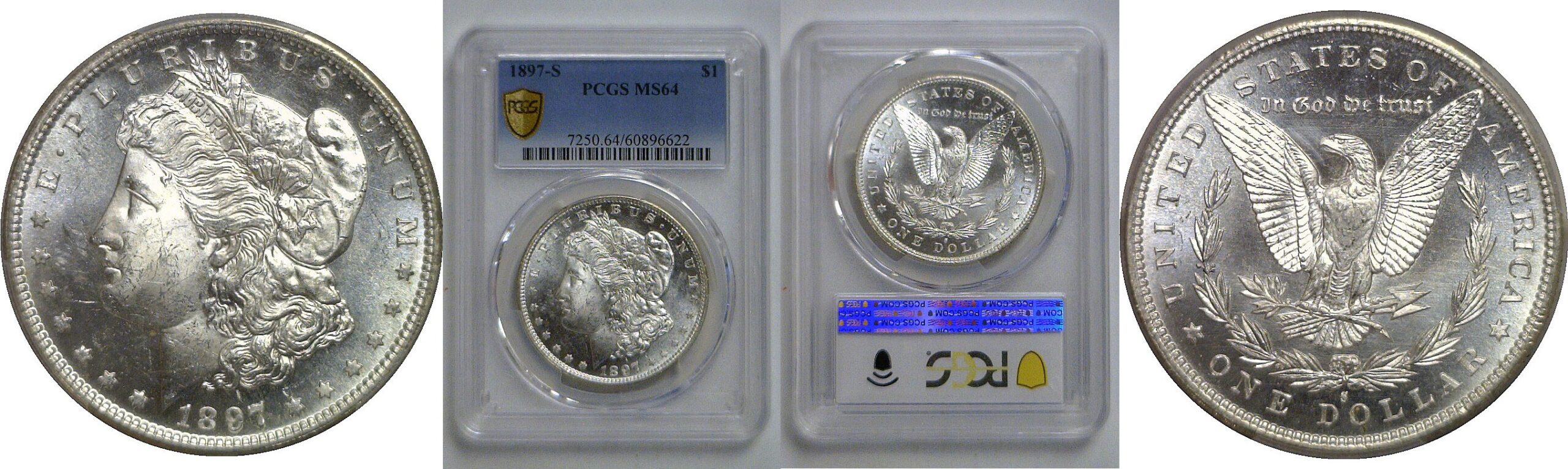 1897-S Morgan Dollar   PCGS MS-64