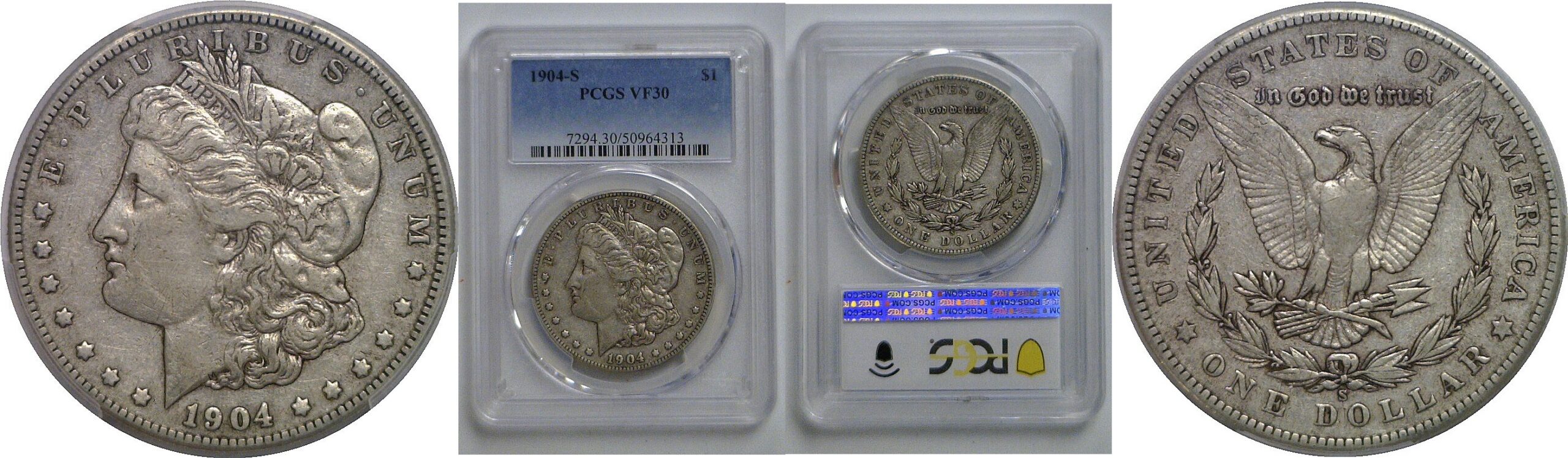 1904-S Morgan Dollar   PCGS VF-30