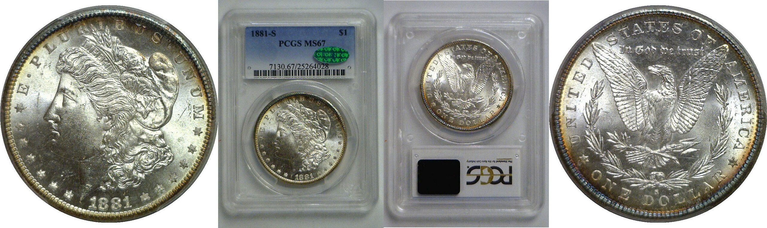 1881-S Morgan Dollar   PCGS MS-67+  CAC