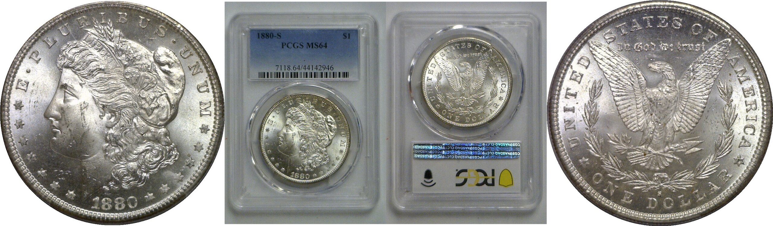 1880-S Morgan Dollar   PCGS MS-64