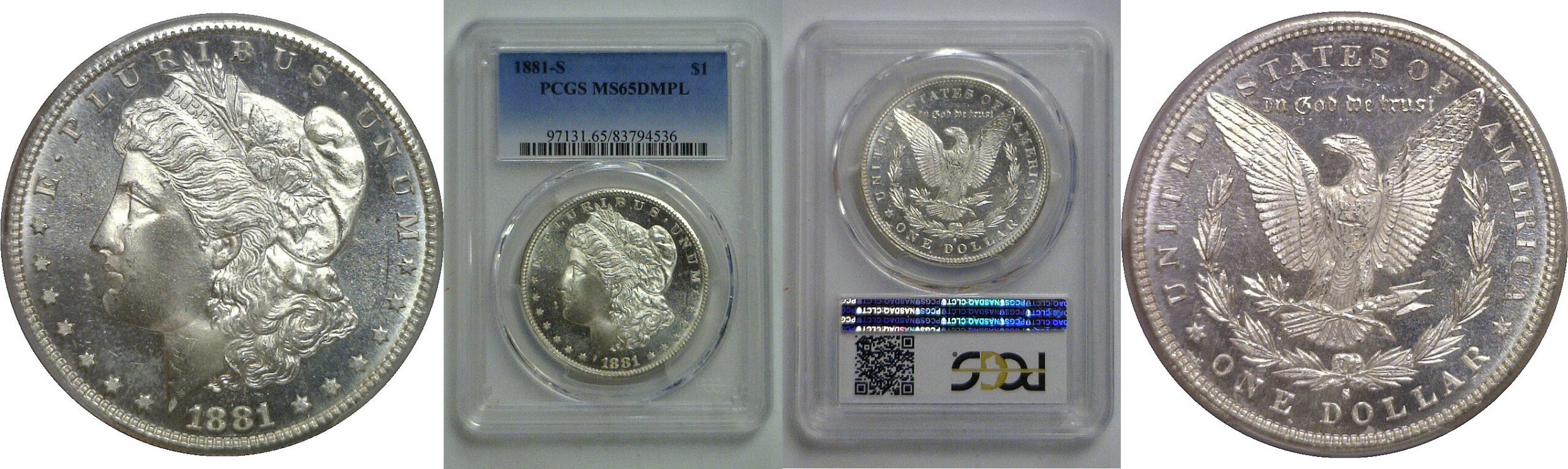 1881-S Morgan Dollar   PCGS MS-65 DMPL
