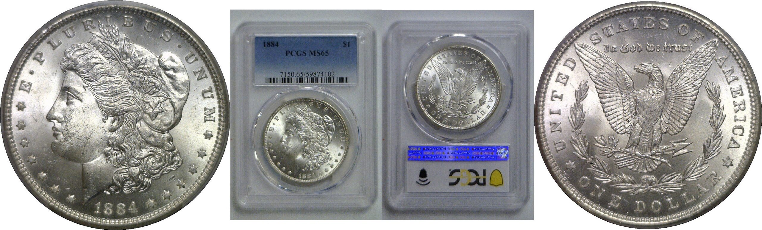 1884 Morgan Dollar   PCGS MS-65