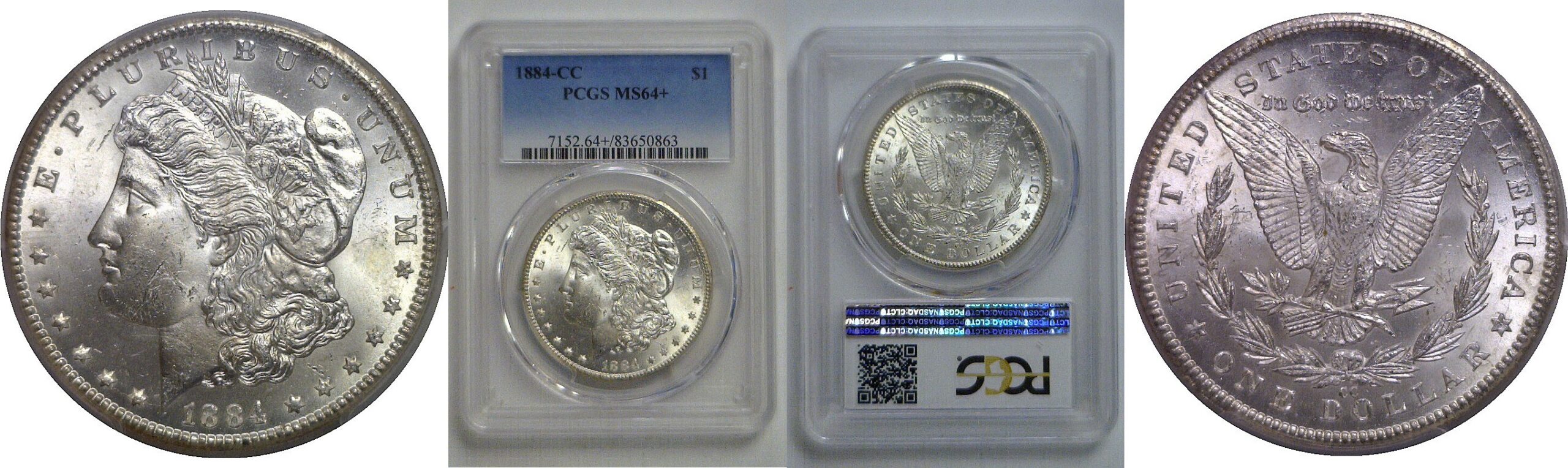 1884-CC Morgan Dollar   PCGS MS-64+