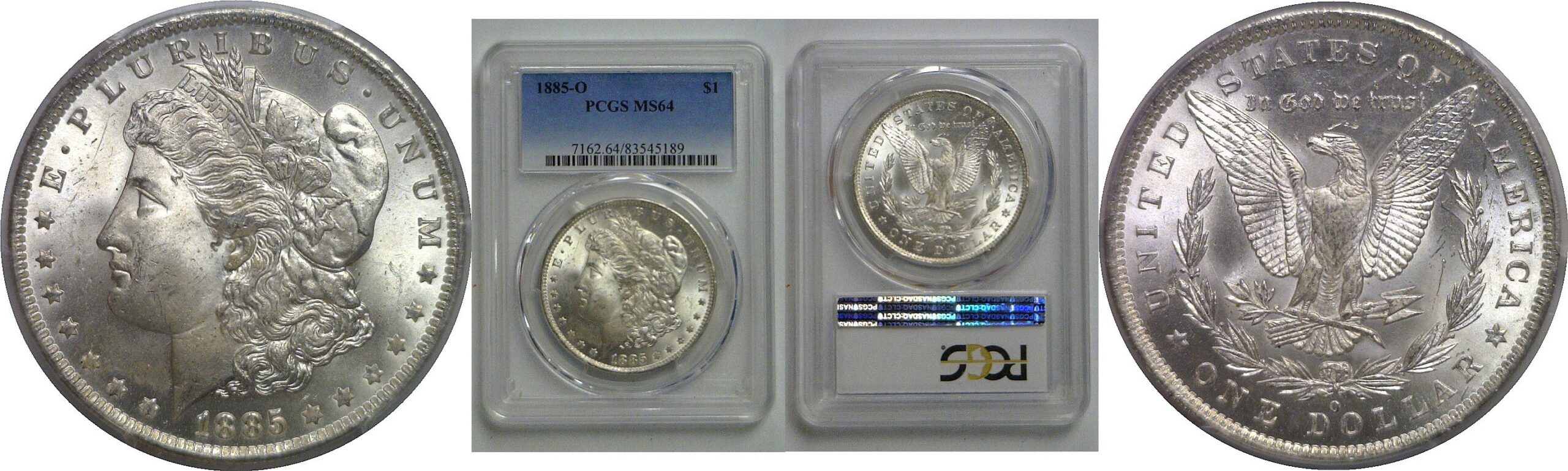 1885-O Morgan Dollar   PCGS MS-64