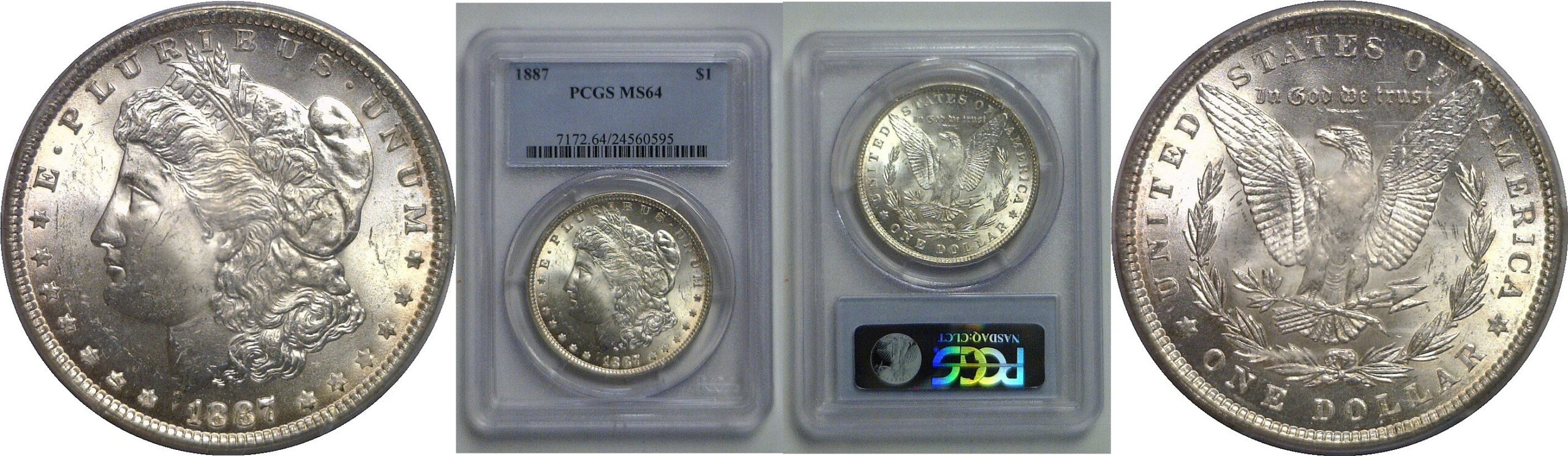 1887 Morgan Dollar   PCGS MS-64