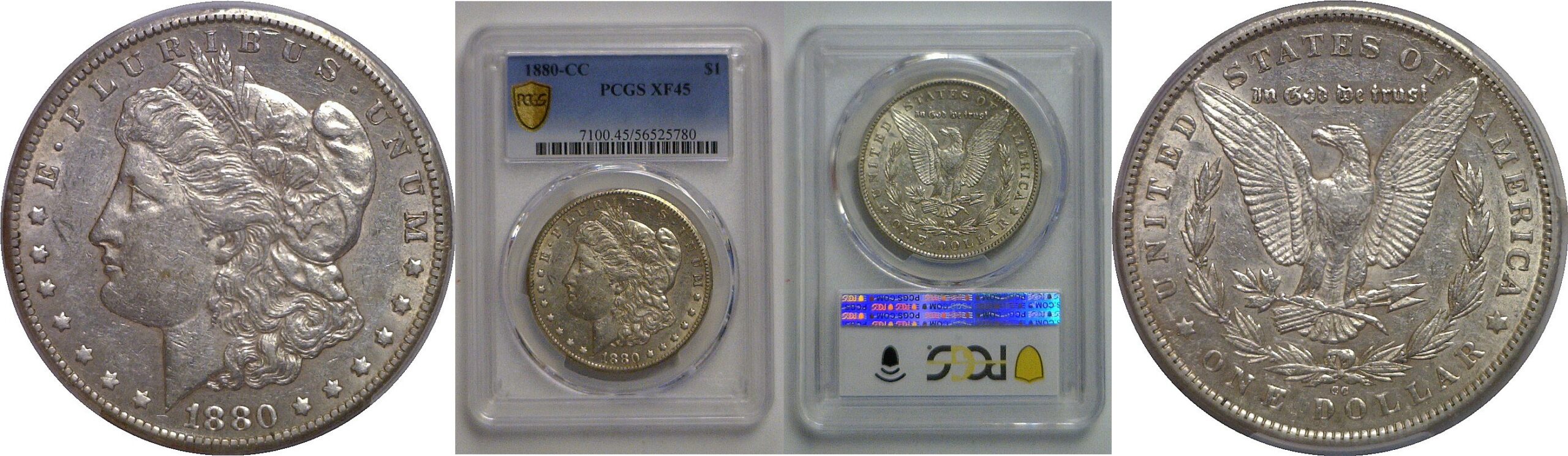1880-CC Morgan Dollar   PCGS XF-45
