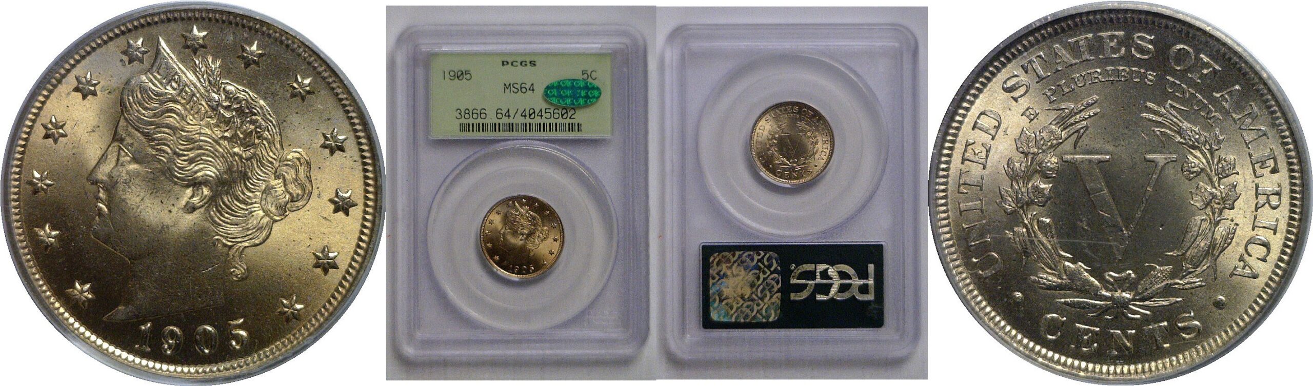 1905 Liberty Nickel   PCGS MS-64  CAC