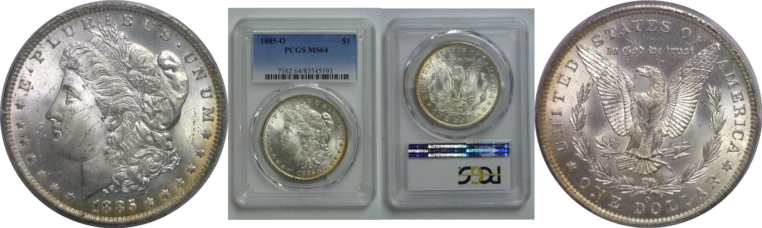 1885-O Morgan Dollar   PCGS MS-64