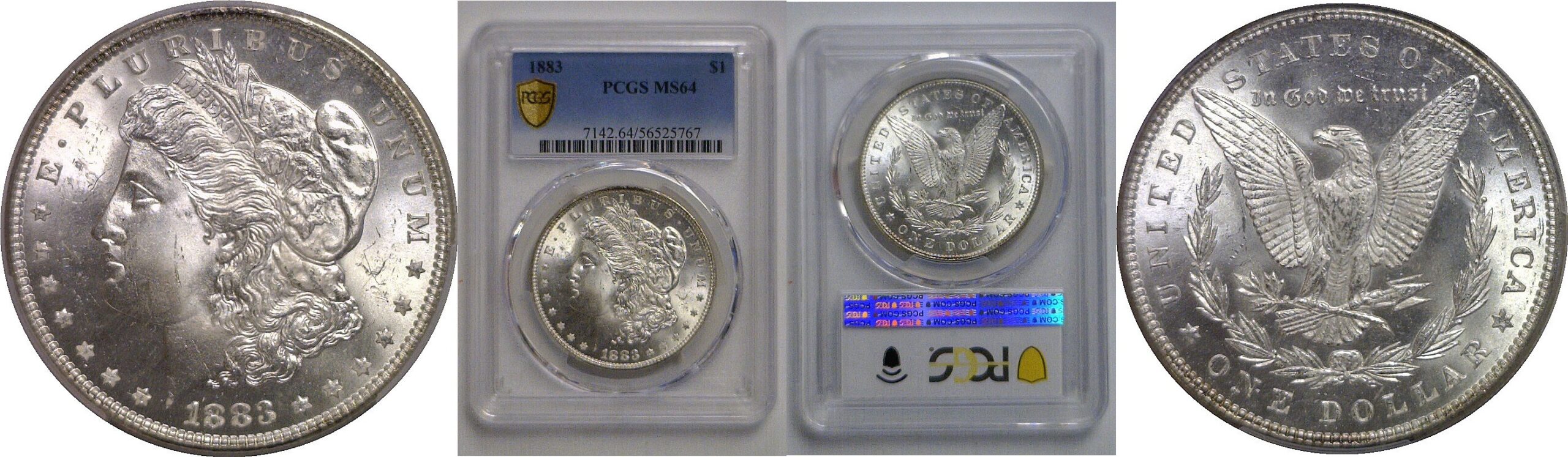 1883 Morgan Dollar   PCGS MS-64