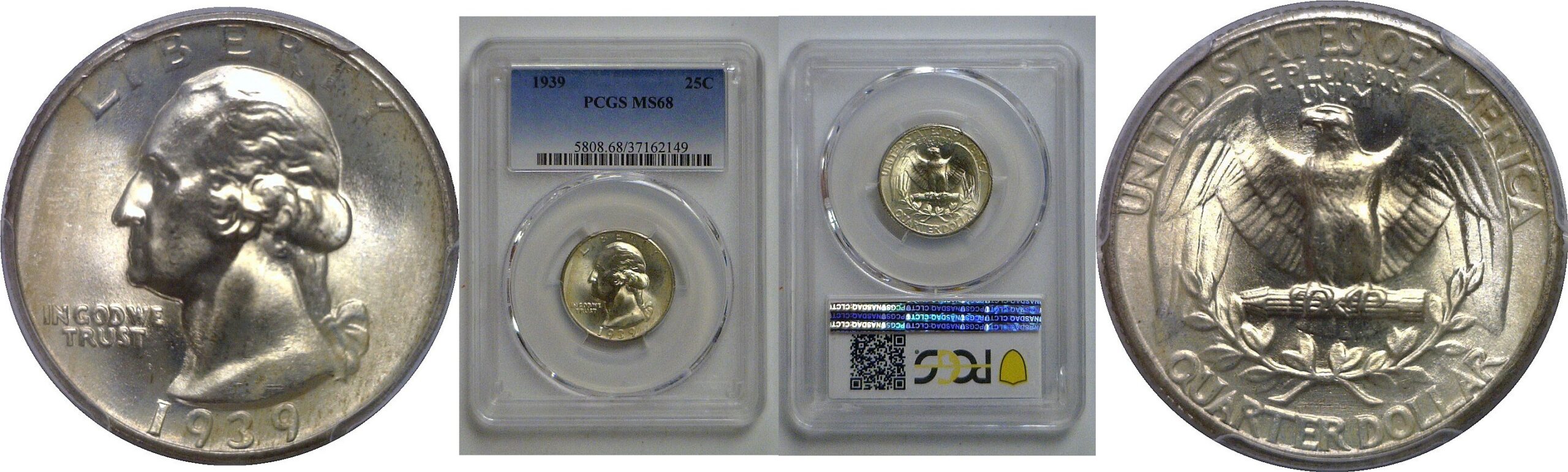 1939 Washington Quarter   PCGS MS-68