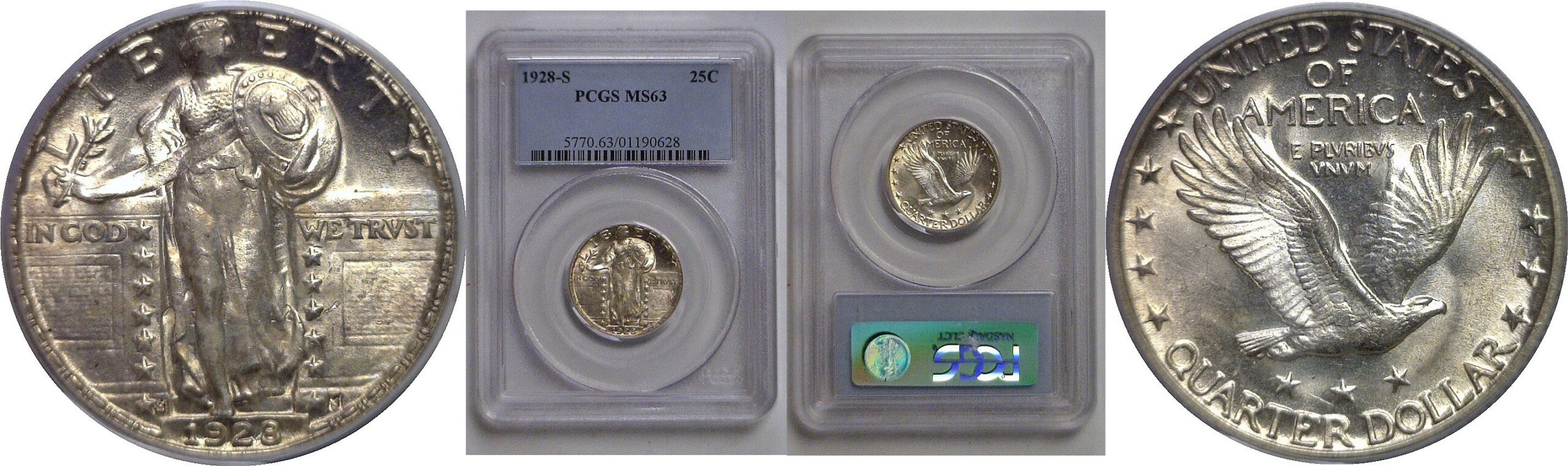 1928-S Standing Liberty Quarter   PCGS MS-63