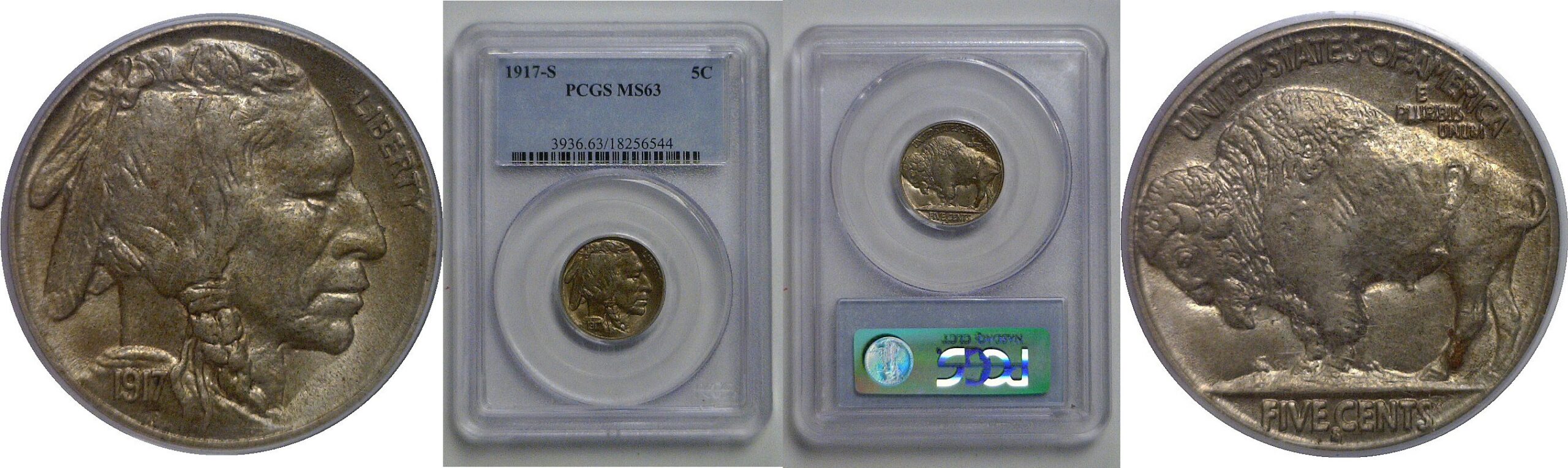 1917-S Buffalo Nickel   PCGS MS-63
