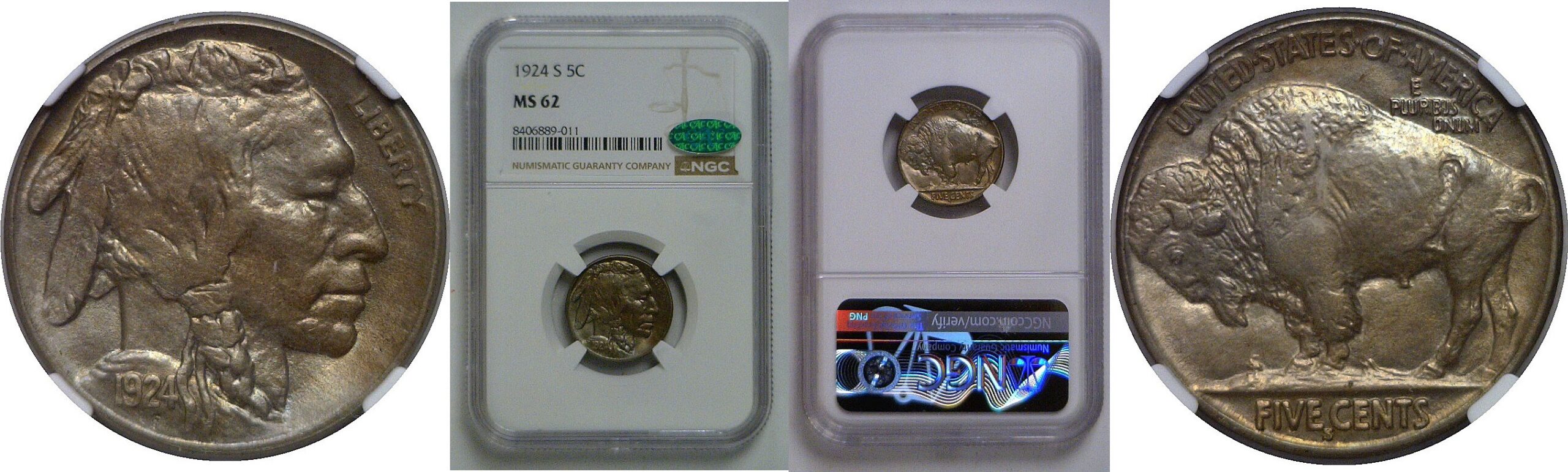 1924-S Buffalo Nickel   NGC MS-62  CAC