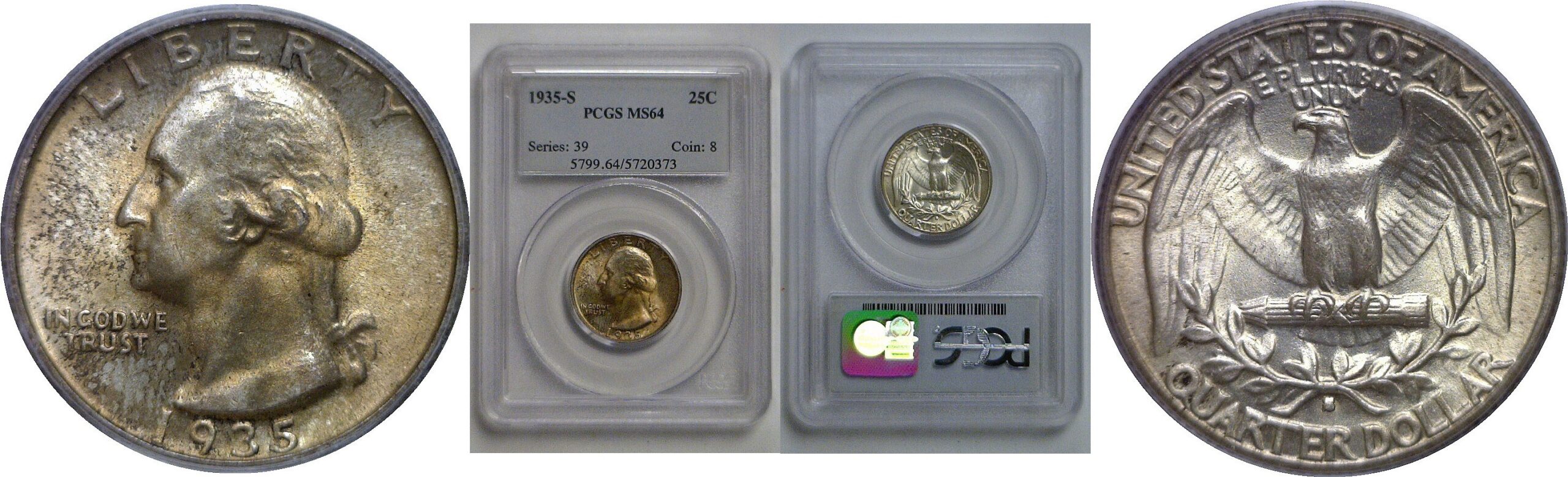 1935-S Washington Quarter   PCGS MS-64