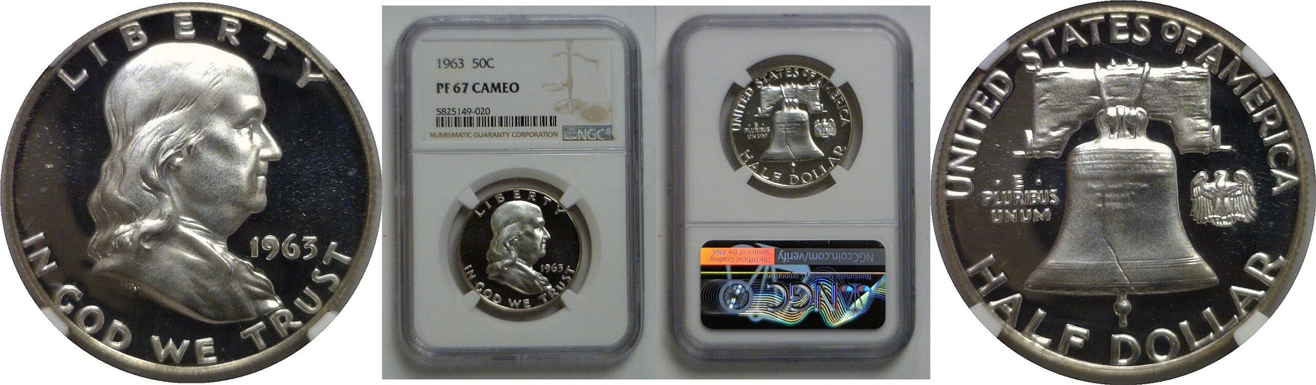 1963 Franklin Half Dollar   NGC PF-67 Cameo