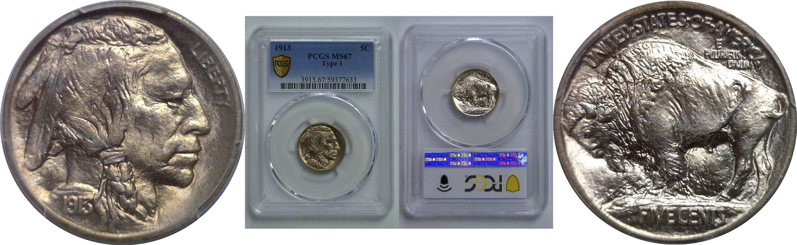 1913 T-1   Buffalo Nickel   PCGS MS-67