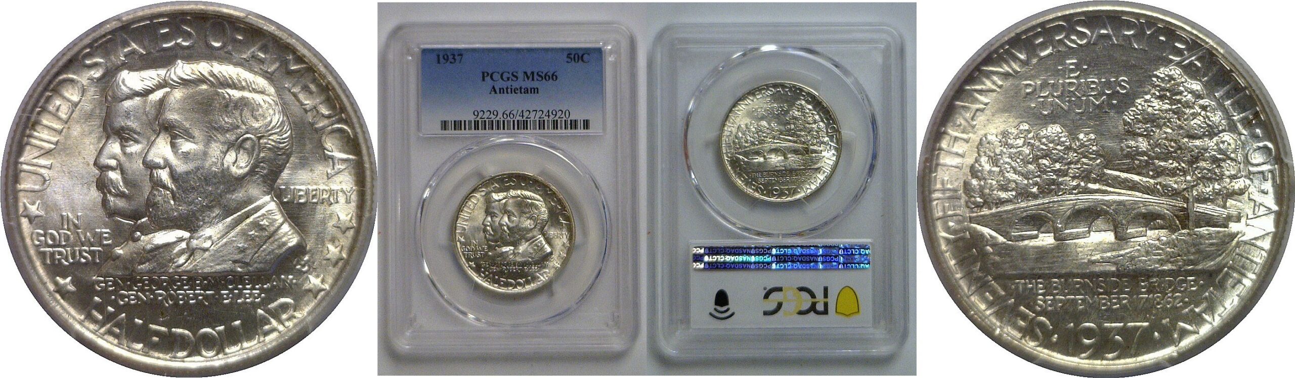 1937 Antietam Commemorative Half Dollar   PCGS MS-66