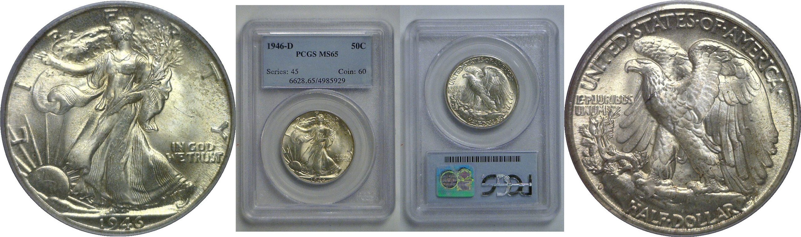 1946-D Walking Liberty Half Dollar   PCGS MS-65