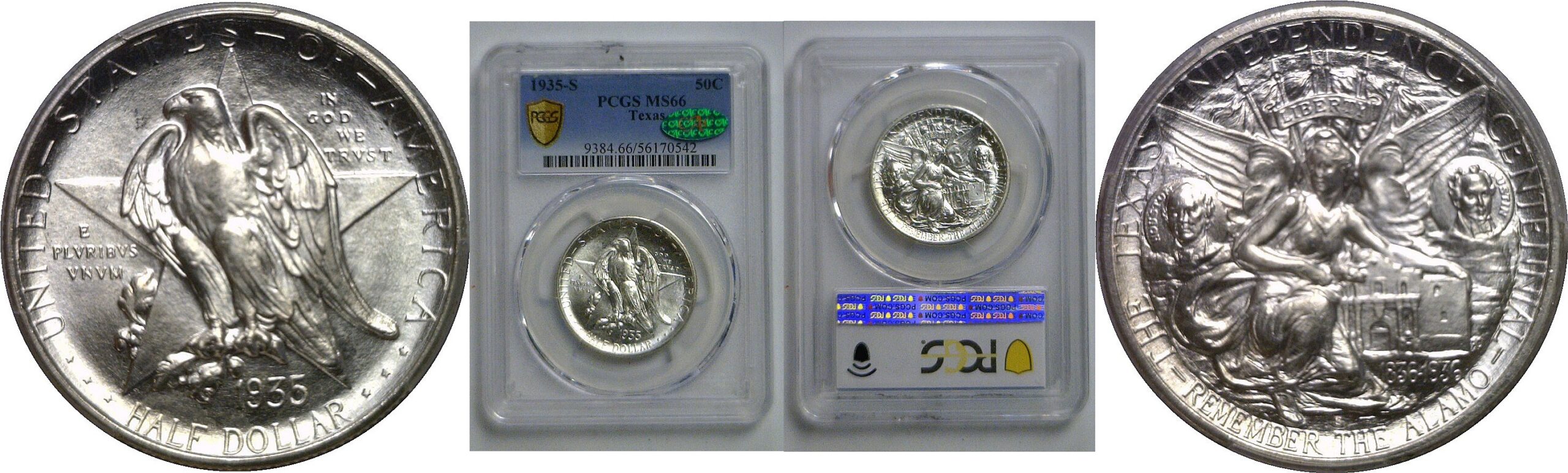 1935-S Texas Commemorative Half Dollar   PCGS MS-66  CAC