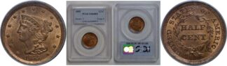 1855 Half Cent   PCGS MS-64 RD