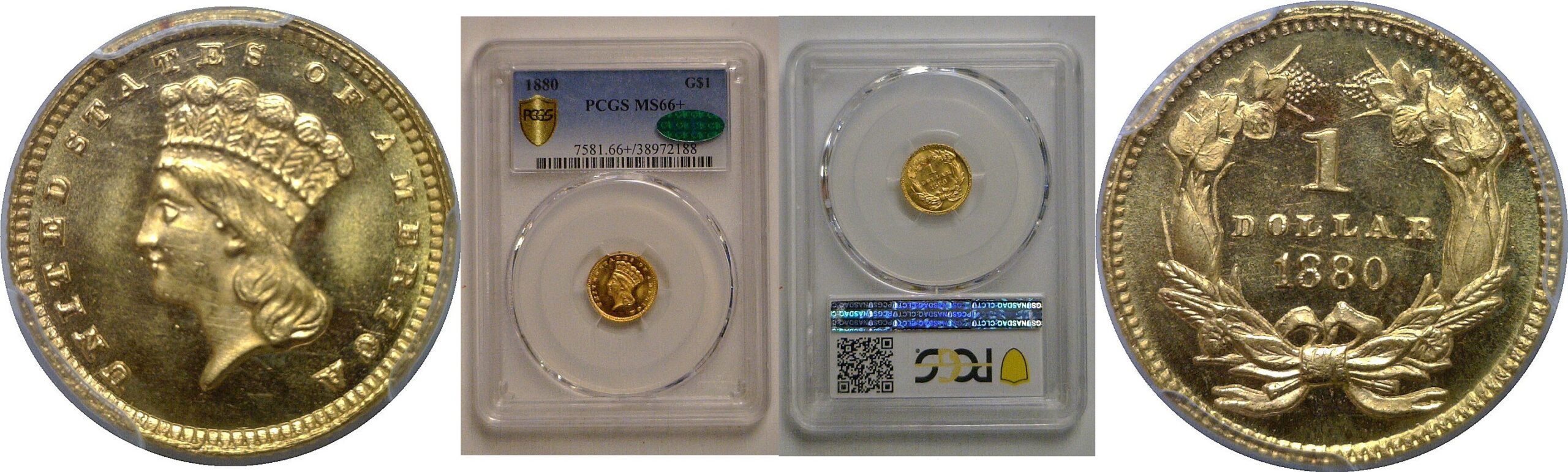 1880 Gold Dollar   PCGS MS-66+  CAC