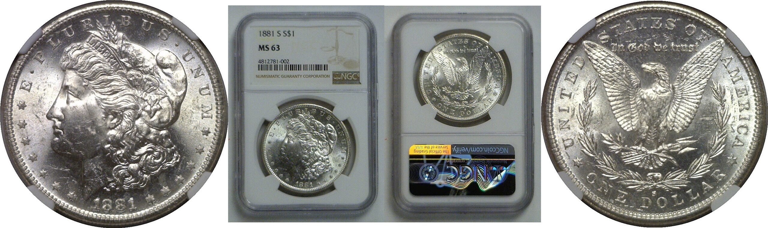 1881-S Morgan Dollar   NGC MS-63