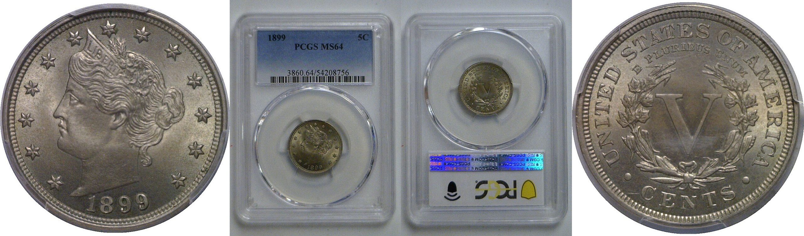 1899 Liberty Nickel   PCGS MS-64