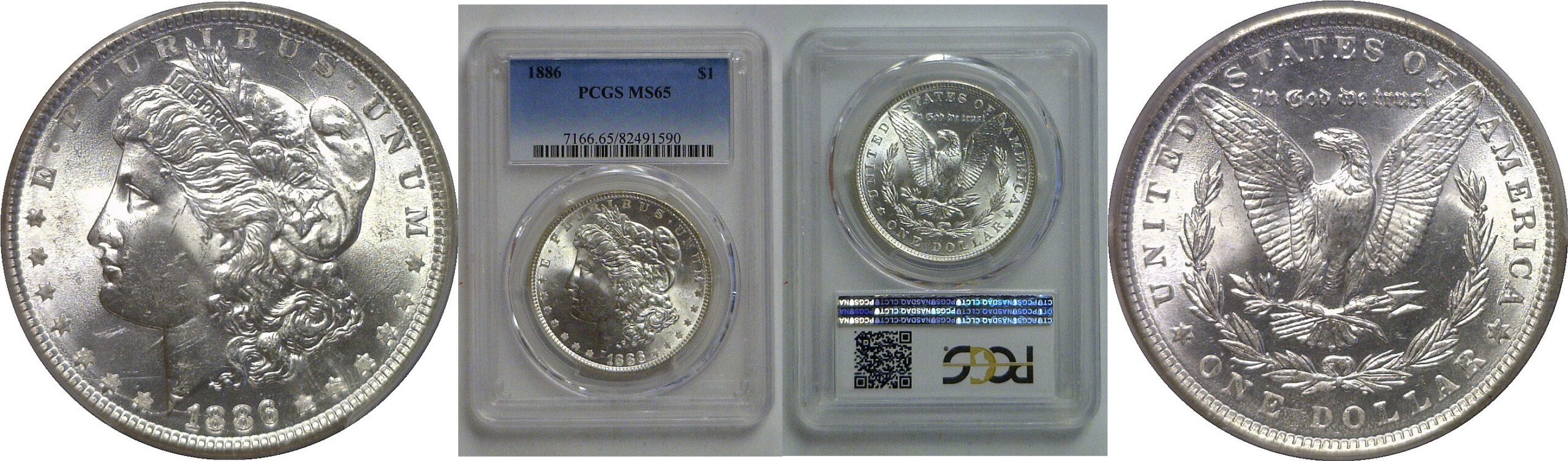 1886 Morgan Dollar   PCGS MS-65