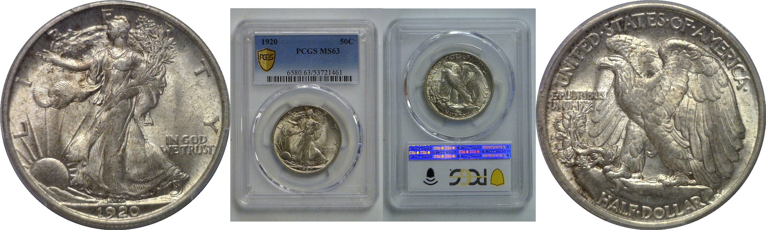 1920 Walking Liberty Half Dollar   PCGS MS-63