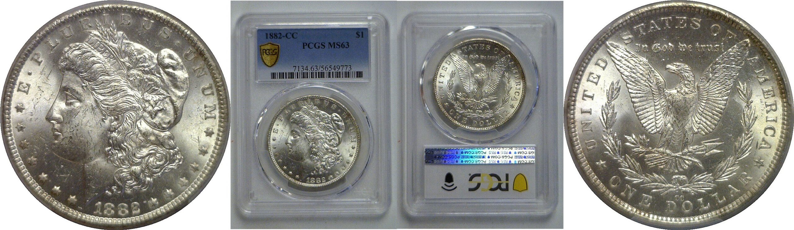1882-CC Morgan Dollar   PCGS MS-63
