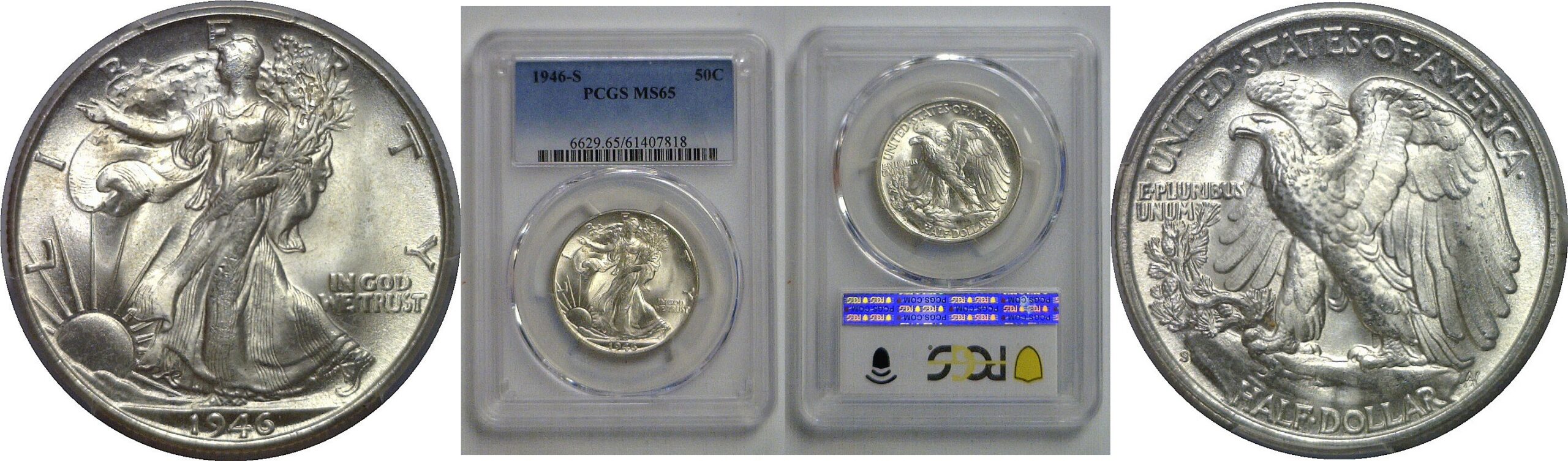 1946-S Walking Liberty Half Dollar  PCGS MS-65