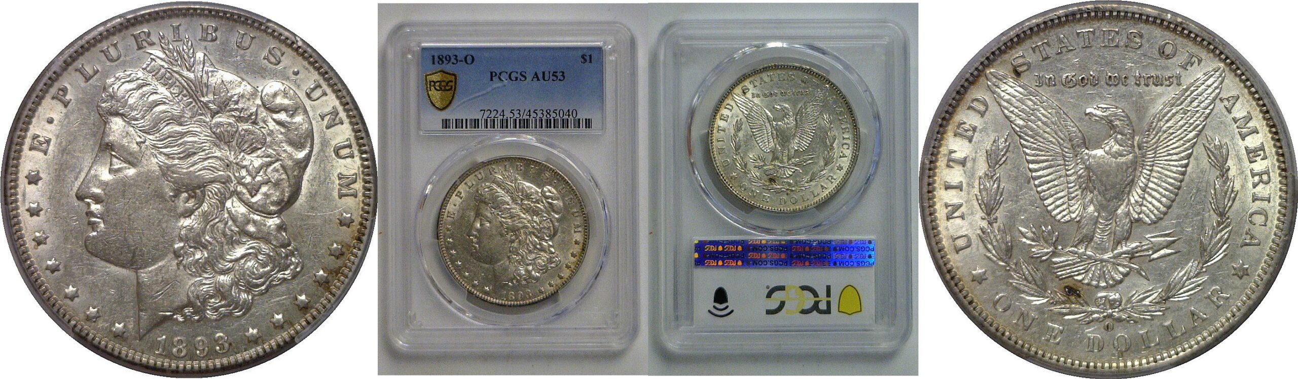 1893-O Morgan Dollar   PCGS AU-53